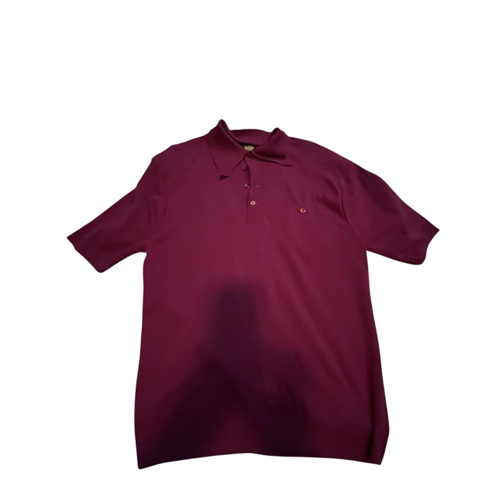 Light Weight Sweater Polo Men's Size Large burgundy